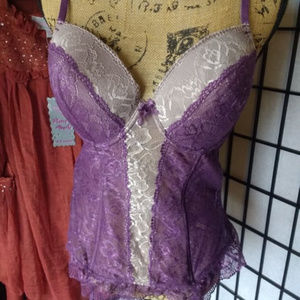 Frederick's of Hollywood Purple Lace Corset